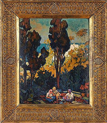 Sous les Cyprès by Salomon Taib - Auction record, sale price, and art valuation. Compare with similar artists and explore comparable artworks.
