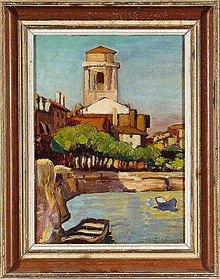 The Dock of Saint-Jean-de-Luz by Henri Godbarge - Auction record, sale price, and art valuation. Compare with similar artists and explore comparable artworks.