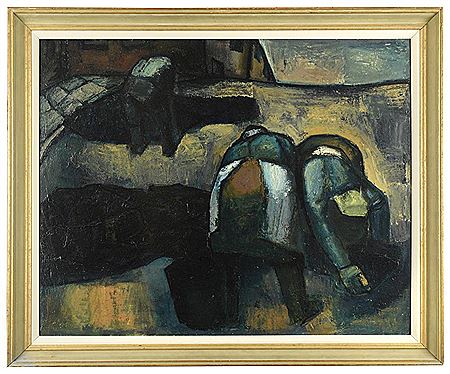 Gathering Coal by Charles M Jones - Auction record, sale price, and art valuation. Compare with similar artists and explore comparable artworks.
