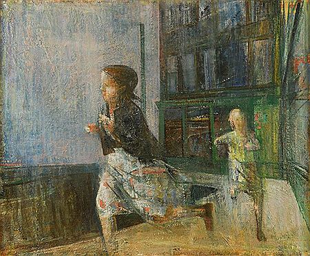 Children Running; the reverse with a still life sketch