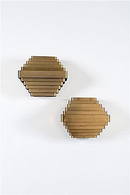 Paire d'appliques à onze bandeaux (2)