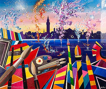 'Homage to Titian, The Artists Fireworks, Venice'