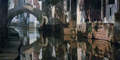 Canal Towns by Dafeng Mo - Auction record, sale price, and art valuation. Compare with similar artists and explore comparable artworks.