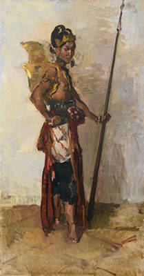 Portrait of Raden Mas Jodjana by Isaac Lazarus Israels - Auction record, sale price, and art valuation. Compare with similar artists and explore comparable artworks.
