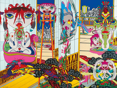 A Feast with Skeleton (Diptych)