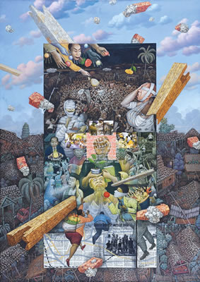 Aceh vs. Jogja by Suraji - Auction record, sale price, and art valuation. Compare with similar artists and explore comparable artworks.