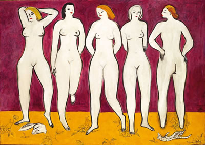 Sample artwork by Chang Yu Sanyu (1901 - 1966), known for floral still life and figure painting, abstract nude drawing - View similar artists and auction records