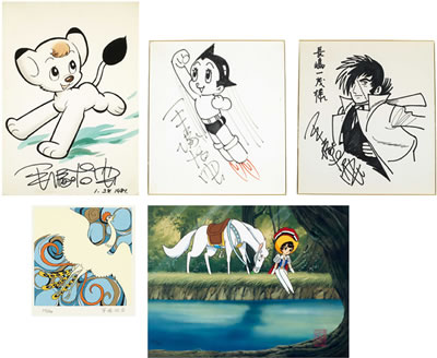 1. Kimba the White Lion; 2. Astro Boy; 3. Black Jack; 4. Phoenix; and 5. Princess Knight