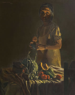 Woman with Oil Lamp