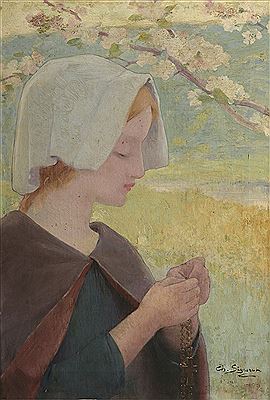 Jeune fille au chapelet by Charles Louis Signoret - Auction record, sale price, and art valuation. Compare with similar artists and explore comparable artworks.