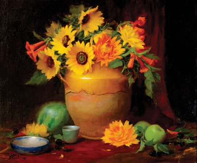 Sunflowers and Melon