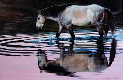 Sample artwork by Michelle Grant (Born 1959), known for equine art - View similar artists and auction records