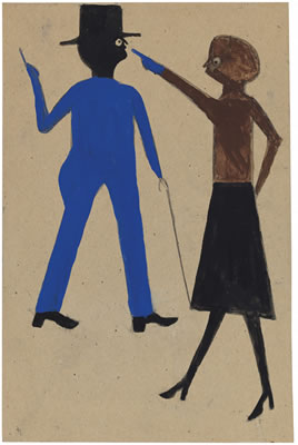 Woman Pointing at Man with Cane, 1939-1942