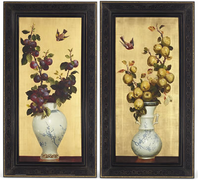 A pair of still lives with apples and plums in a Japanese vase by William Hughes - Auction record, sale price, and art valuation. Compare with similar artists and explore comparable artworks.