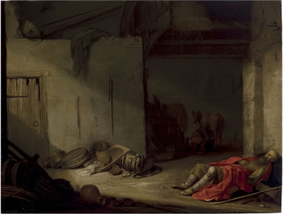 A barn interior with a man sleeping and a woman milking a cow in the background by Pieter Symonsz Potter - Auction record, sale price, and art valuation. Compare with similar artists and explore comparable artworks.