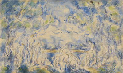 Baigneuses devant une montagne (recto); Etude de maison (verso)