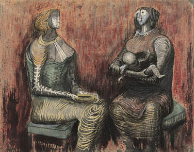 Two Women and Child