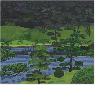 Japanese Garden 3 by Jonas Wood - Auction record, sale price, and art valuation. Compare with similar artists and explore comparable artworks.