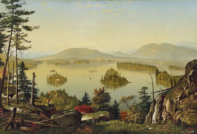 View of Blue Mountain Lake by Levi Wells Prentice - Auction record, sale price, and art valuation. Compare with similar artists and explore comparable artworks.