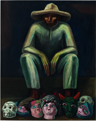 Vendedor de máscaras (Mask Seller) by Jose Morado - Auction record, sale price, and art valuation. Compare with similar artists and explore comparable artworks.