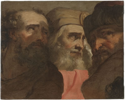 A study of three male heads