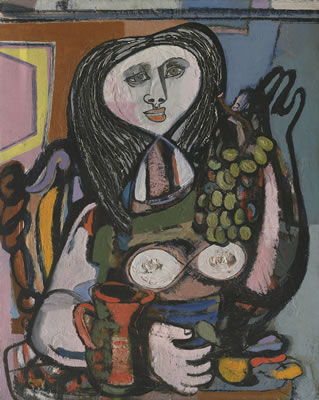 Woman with Grapes