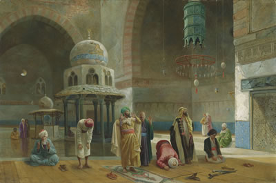 Prayer in the mosque of Sultan Hasan, Cairo