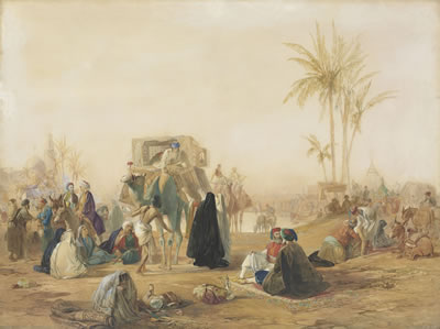 Sample artwork by Henry Warren (1794 - 1879), known for landscape, figure, genre painting - View similar artists and auction records