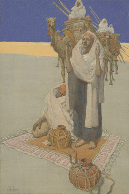 Sample artwork by Jules Vallee Guerin (1866 - 1946), known for architectural design, large-scale mural decorations, magazine illustration - View similar artists and auction records