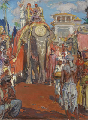 THE MAHARAJA'S ARRIVAL by Charles Fouqueray - Auction record, sale price, and art valuation. Compare with similar artists and explore comparable artworks.