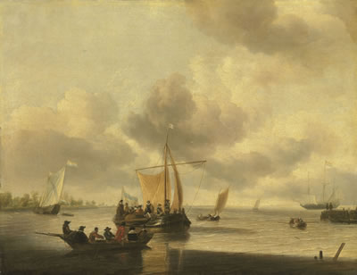 The mouth of an estuary (the Brill?)