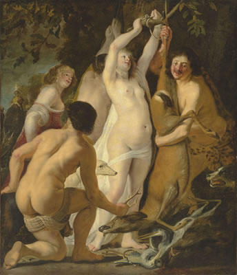 Diana after the hunt, with a portrait of the artist