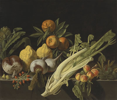 Fruit and vegetables on a ledge by Pietro Paolo Bonzi - Auction record, sale price, and art valuation. Compare with similar artists and explore comparable artworks.