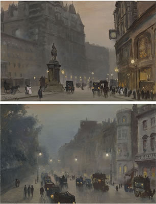 N Knightsbridge; and Down Piccadilly, by the Green Park (2) by George Hyde Pownall - Auction record, sale price, and art valuation. Compare with similar artists and explore comparable artworks.