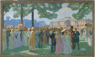 Sample artwork by Octave Denis Victor Guillonnet (1872 - 1967), known for upper-class genre, mythology figures and garden landscape painting, illustrations - View similar artists and auction records