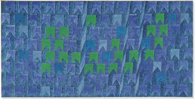 Untitled (Bandeirinhas com Mastros no Azul) (Untitled (Flags with Masts in Blue))