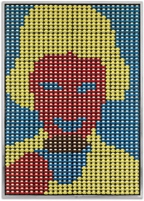 Sample artwork by Thomas Bayrle (Born 1937), known for digital images, repetitive, grid structure design painting - View similar artists and auction records