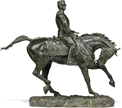 Group of Vittorio Emanuelle III, King of Italy (1869-1947), on horseback