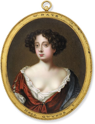 Nell Gwyn (1650-1687), in low-cut dress