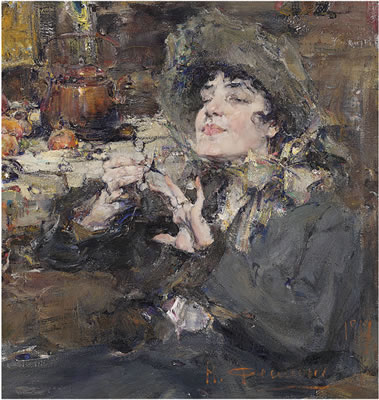 The Manicure. Portrait of Mademoiselle Girmond
