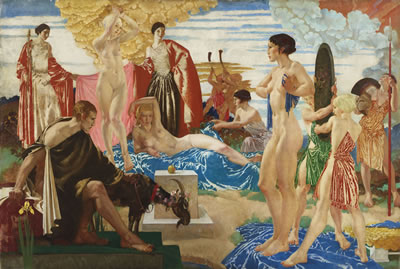The Judgement of Paris by William Russell (Sir William) Flint - Auction record, sale price, and art valuation. Compare with similar artists and explore comparable artworks.
