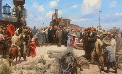 "Golden Spike Ceremony, Promontory Summit, Utah, May 10, 1869" by Mian Situ - Auction record, sale price, and art valuation. Compare with similar artists and explore comparable artworks.