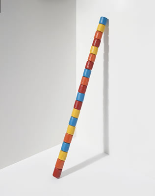 Barre de bois rond rouge, orange, jaune, bleu by Andre Cadere - Auction record, sale price, and art valuation. Compare with similar artists and explore comparable artworks.