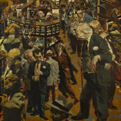 Untitled (Wall street scene) (1955)