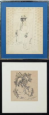 "The Holy Family," 1969 and "Well Dressed Man," 1973 (2)