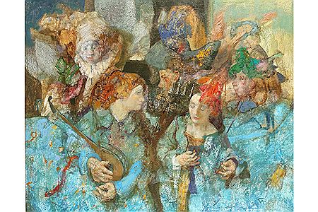 Woman with lute - 'Damas'