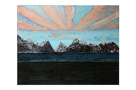 Mountainous seascape, North Lofoten by Keith Frederick Grant - Auction record, sale price, and art valuation. Compare with similar artists and explore comparable artworks.