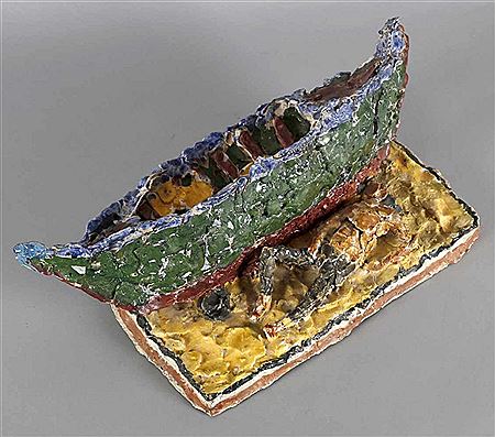 Gestrandet, grünes Boot auf dem Strand mit daneben Liegendem, 1983-84 by Christian Kruck - Auction record, sale price, and art valuation. Compare with similar artists and explore comparable artworks.
