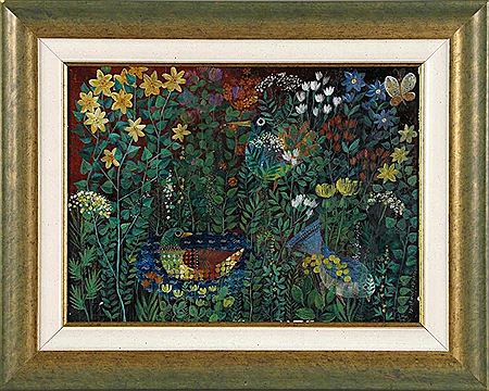 Vögel in Blumenwiese und Teich, 1963 by Gyorgy Lehoczky - Auction record, sale price, and art valuation. Compare with similar artists and explore comparable artworks.