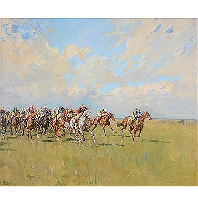 Into the dip, Newmarket by Peter Biegel - Auction record, sale price, and art valuation. Compare with similar artists and explore comparable artworks.